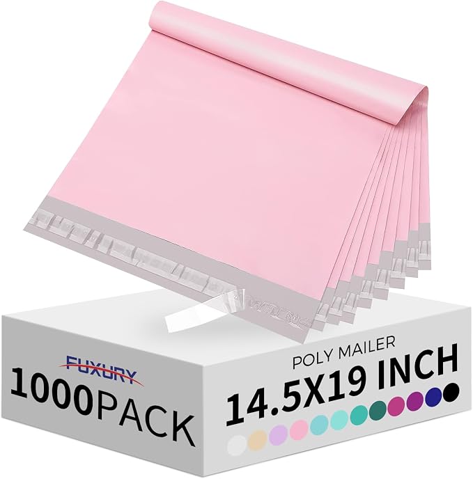Fuxury Poly Mailers 14.5x19 Inch 1000 Pack, Bulk Shipping Bags by Fuxury