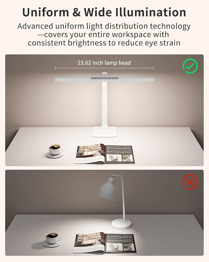 24W Clamp on Desk Lamp for Home Office, Touch Control Light - Image 2
