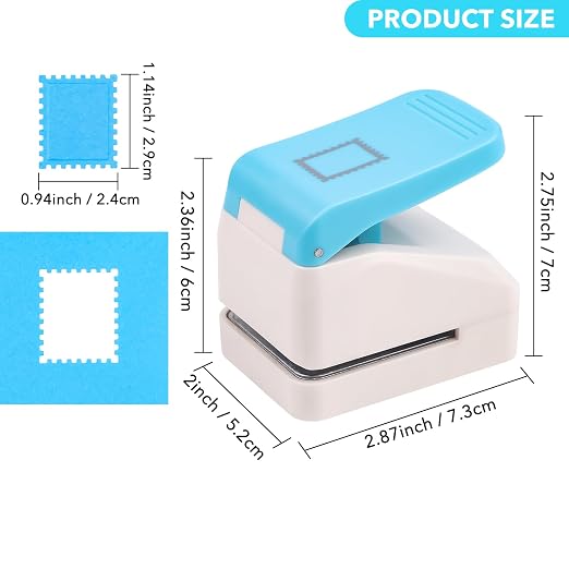 0.9x1.1inch Postage Stamp Embossing Punch; Punches Score Tools - Image 2
