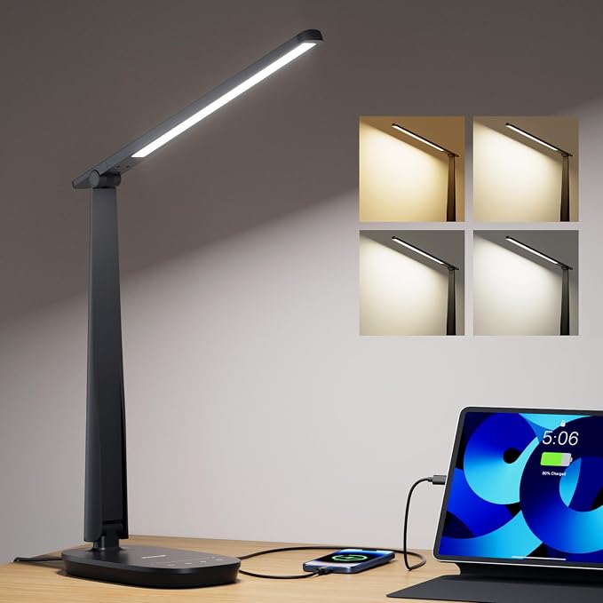 Honeywell LED Desk Lamp for Home Office, Eye-Caring Dimmable Reading Light by HoneywellAirComfort