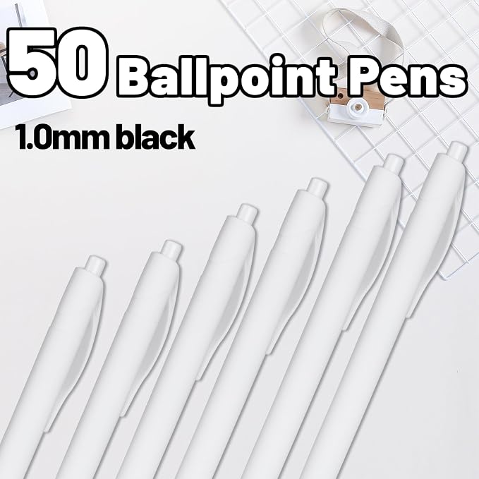 BallPoint Pens, 50 Pack, Bulk Pens, Click Pens - Image 2