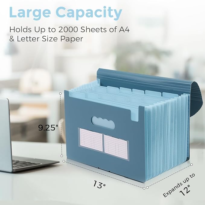 SKYDUE Accordion File Organizer, Expanding File Folder - Image 6