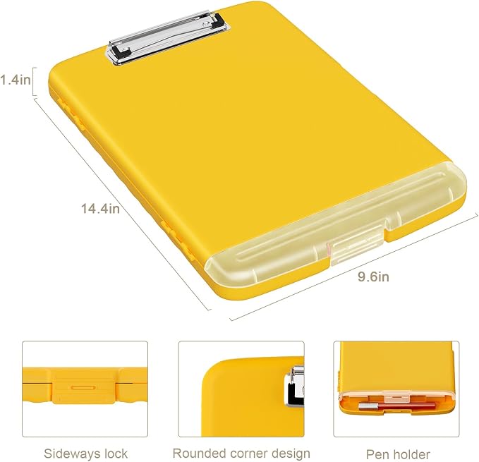 Piasoenc Clipboard with Storage, 8.5 x 11 Organization Box with Pen Holder and - Image 3