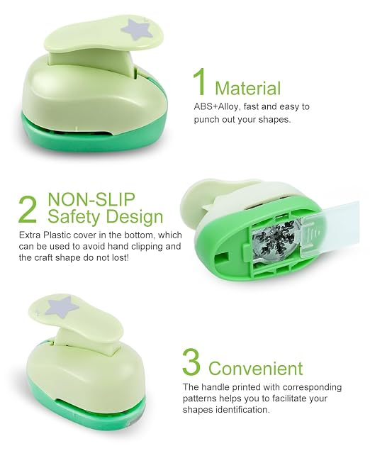 UCEC 2 Inch Star Paper Punch, Handmade Scrapbook Paper Puncher, Star Hole Punch - Image 4