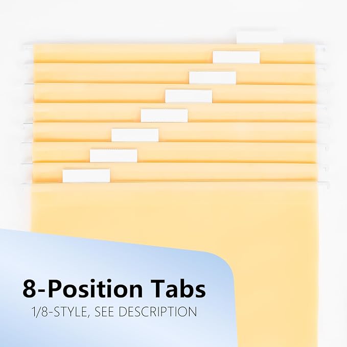 Plastic Hanging File Folders, 36 Pack Manila Hanging Folders，Letter Size - Image 4