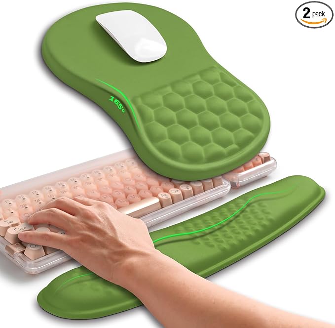 Hokafenle 2in1 Combination, Wave Keyboard Wrist Rest and Ergonomic Curvature by Hokafenle
