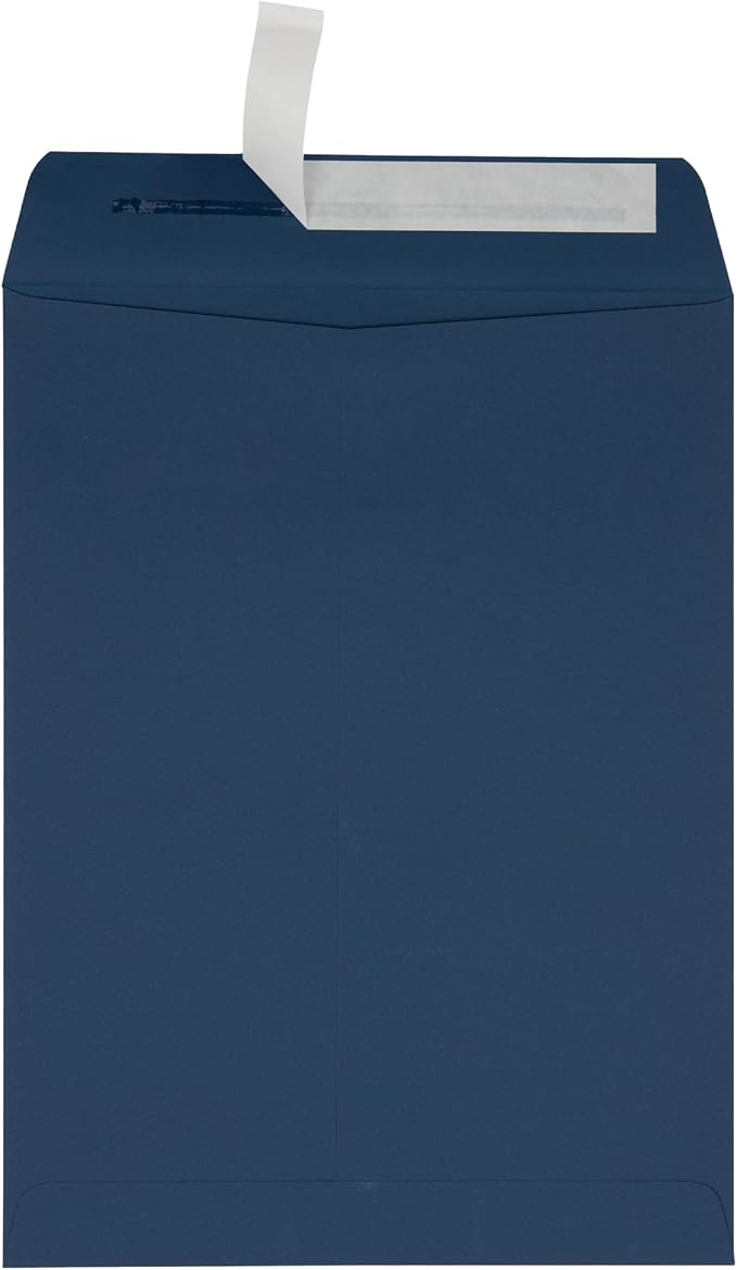 LUXPaper 9 x 12 Open End Envelopes | Peel & Press | Navy Blue | 80lb. Text | by LUXPaper