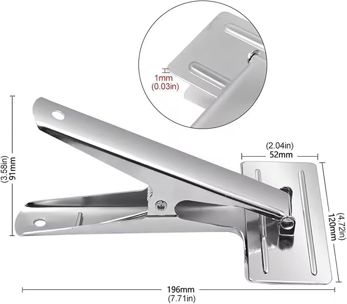 Extra Large 4.7" Heavy Duty Stainless Steel Binder Clip, Jumbo Paper Clamp - Image 2
