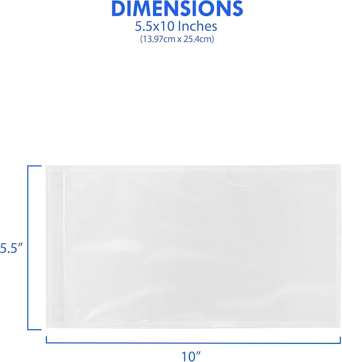 1000 Count 5.5" x 10" Shipping Label Envelopes, Top Loading - Image 3
