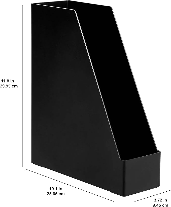 Amazon Basics Plastic Desk Organizer Magazine Rack and File Holder - Image 3