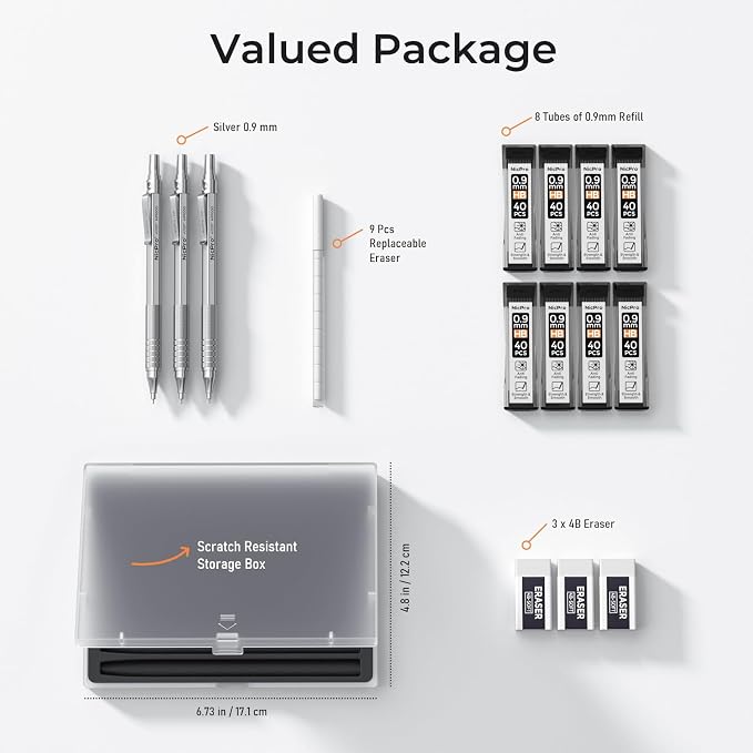 Nicpro 0.9 mm Metal Mechanical Pencil Set - Image 7