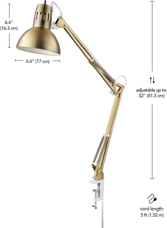 Globe Electric 62000010 32" Multi-Joint Desk Lamp - Image 8