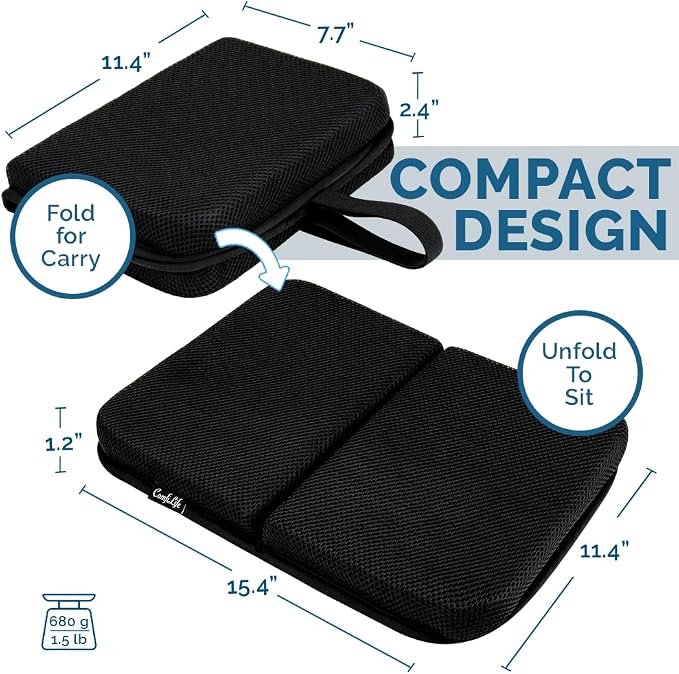 ComfiLife Ergo-Gel Airplane Seat Cushion – Travel Seat Cushion – Compact - Image 6