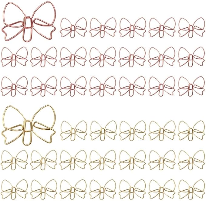 OWLFAVO Bowknot Shape 40pcs Paper Clips by OWLFAVO