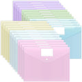 EOOUT 24 Pack Plastic Envelopes Plastic File Folders, Poly Folders by EOOUT