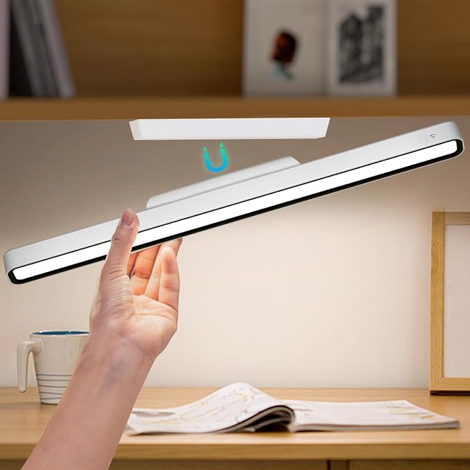 Desk Light Bar 16.5in Magnetic Rechargeable LED Light Bar, 6000K Color by XmnSoly