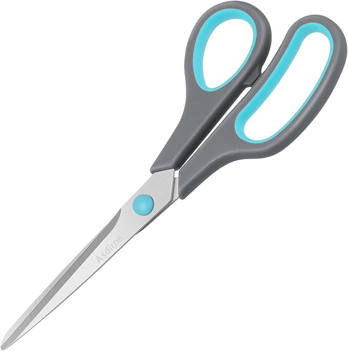 Asdirne 8.5" Scissors, Stainless Steel Blades, Soft Grip Handle, Suitable by Unknown