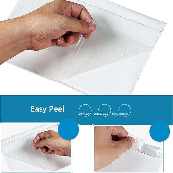 7.5" x 5.5" Clear Self-Adhesive Top Loading Packing List/Shipping Label - Image 4
