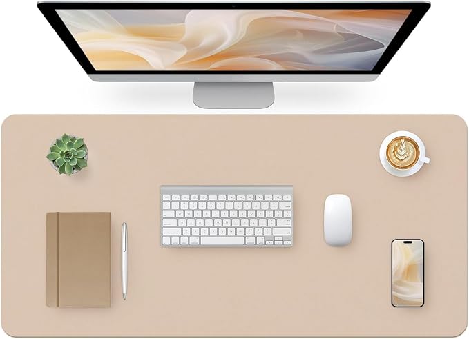 Bloss Leather Desk Pad, Mouse Pad, Non-Slip Desk Protector Mat, Leather Desk by Bloss