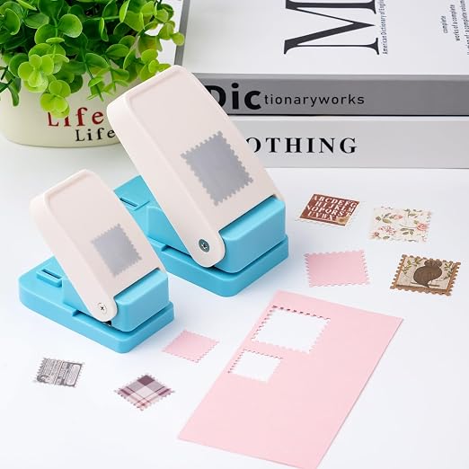 4 Size Stamp Puncher, 1 inch & 1.5 inch Square Stamp Punch, 1.5X1.25inch & - Image 5