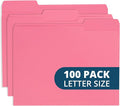 100 Blue Summit Supplies Pink File Folders, Letter Size by BlueSummitSupplies