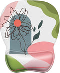MROCO Ergonomic Mouse Pad with Gel Wrist Rest, 9.4 x 8.1 in, Pastel Petals | by MROCO