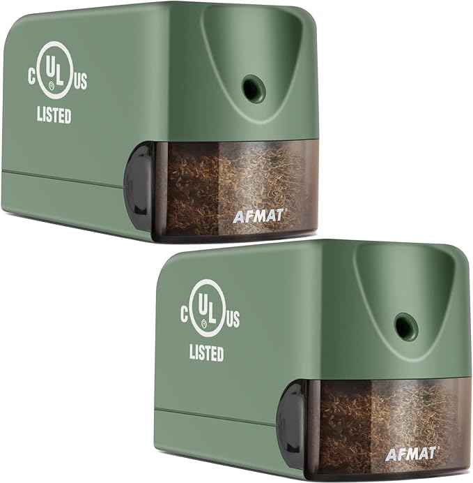 AFMAT 2 Pack Electric Pencil Sharpener, Heavy Duty Pencil Sharpener by AFMAT
