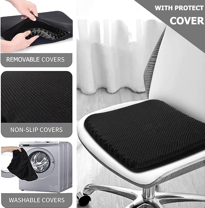 Gel Seat Cushion, Jumbo&Thick Gel Cushion Chair Pads - Image 6