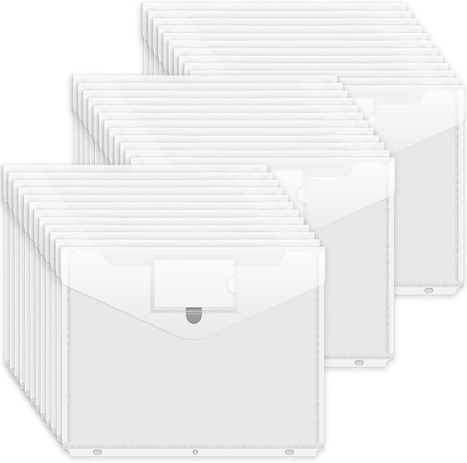 Forvencer Binder Pocket, 36 Pack Super Heavyweight Poly Binder Pocket by Forvencer
