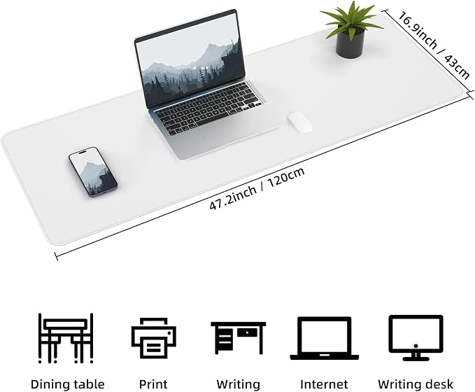 AFIING Leather Desk Pad Protector, Large Desk Mat - Image 2