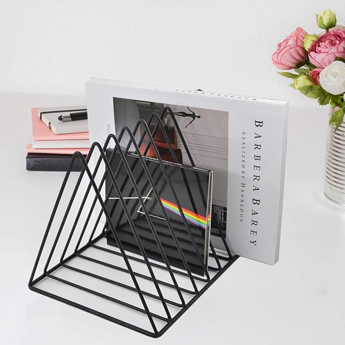 EASEPRES 9 Slot Magazine Rack Book Record Holder, Desktop Iron Storage Rack - Image 2