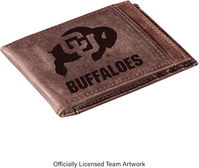 Team Sports America NCAA University of Colorado Front Pocket Slim Wallet - Image 2
