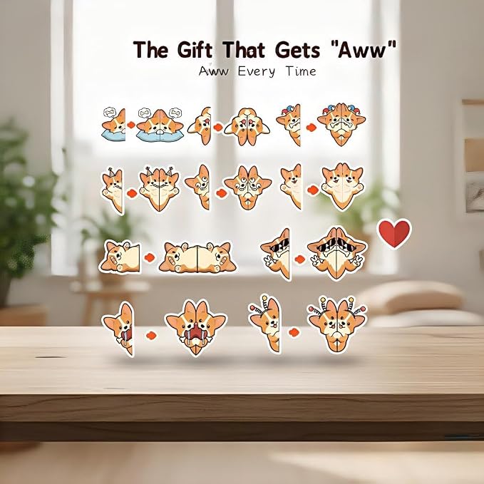 TheClover Peeking Corgi Magnetic Bookmarks – Set of 10 Cute Dog Page Clips - Image 7