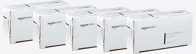 Amazon Basics Jumbo Size Office Paper Clips, 10 Packs of 100 by AmazonBasics