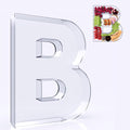 11" Acrylic Letter Charcuterie Box, Reusable Fillable Alphabet Number Shaped by RUFHVTY