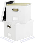 Oterri 2 Pack File Storage Organizer Box, Filing Box, Portable File Box by Oterri