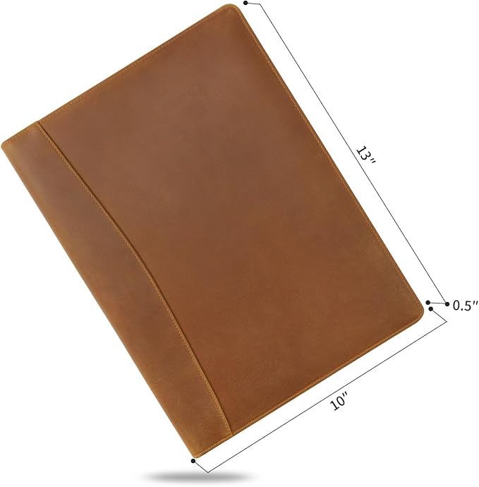 Jack&Chris Leather Portfolio, A4 Document Folder Legal Pad Padfolio, - Image 4