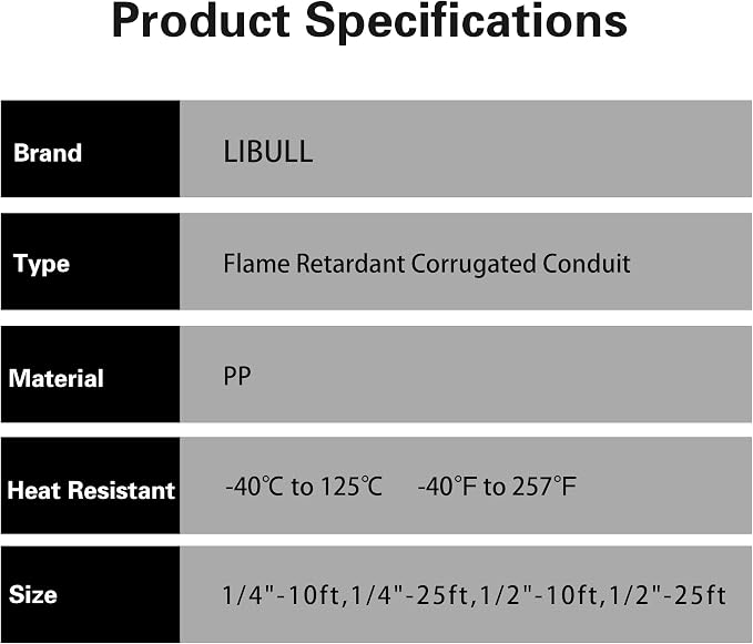 Split Wire Loom Tubing, 25FT 1/4Inch Heat Resistance Wire Protector | Cable - Image 8