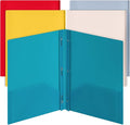 Mr. Pen- Plastic Folders with Pockets and Prongs, 5 Pack, Letter Size | Vintage by MrPen