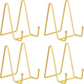 Decolore 4 Pack 4 Inch Display Stands Gold Plate Stands Metal Frame Holder Stand by Decolore