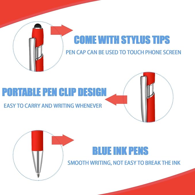 6 Pcs Blue Ink Ballpoint Pen - Image 3