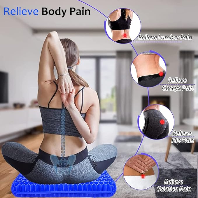Gel Seat Cushion for Long Sitting, Extra Thick Gel Cushion for Wheelchair Soft - Image 5