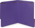 50 Purple File Folders with Fasteners, 1/3 Cut Reinforced Tab, Durable 2 Prong by BlueSummitSupplies