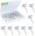 100Pcs Clear Push Pins for Cork Board, Decorative Thumb Tacks for Wall Hangings by Sunenlyst