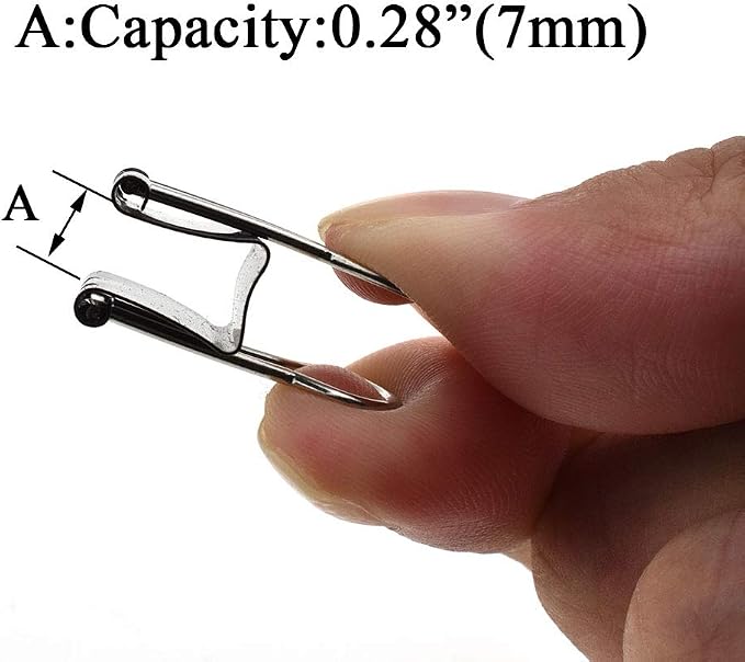 HAHIYO Binder Clips Paper Clamps Spring Steel Sturdy Small 0.75 inches Width - Image 3
