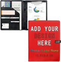 Personalized Leather Portfolio for Men Women, Custom Logo/Text/Photo Binder by LMPTOEI