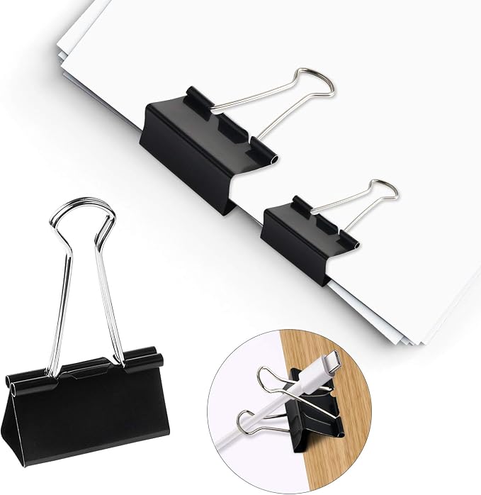 SANNIX 110 PCS Binder Clips Assorted Sizes, X Large, Mini and Micro, Binder - Image 5