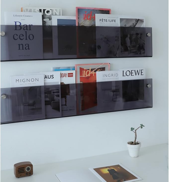 ROYALITA 2-Pack Acrylic Magazine Holder Brochure Holder, Fashion Hanging - Image 4