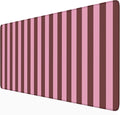Pink and Burgundy Striped Desk Mat Cute Pastel XXL Large Gaming Mouse Pad Desk by Nasdalgias