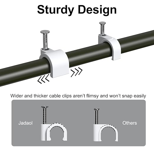 Jadaol 8mm Wide Design Cable Clips - Image 3